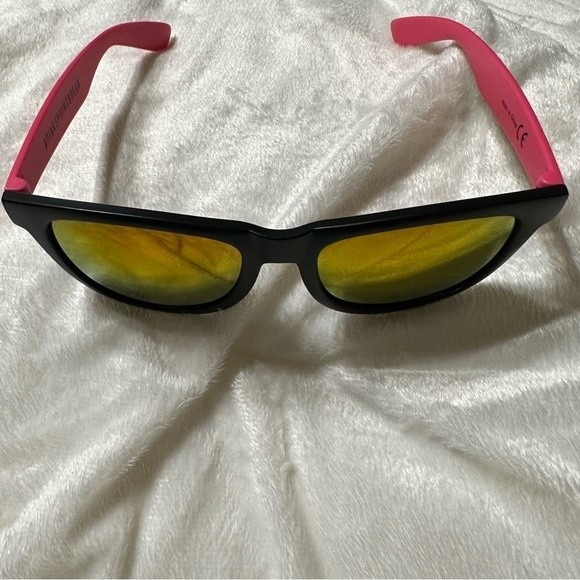 VICTORIA’S Secret PINK Spring Break Plastic Frame Pink Yellow Mirror Sunglasses - Picture 4 of 7